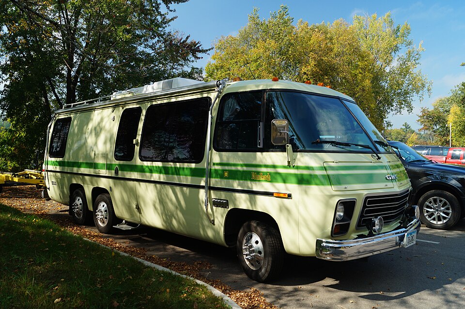 Illustrative photograph of a GMC Palm Beach motorhome, not the vehicle in this listing